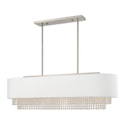 Carlisle 5-Light Linear Pendant in Brushed Nickel