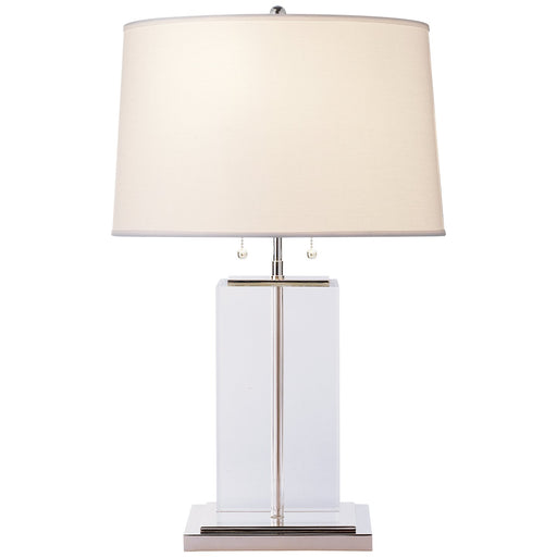 Crystal Block Large 2-Light Table Lamp in Crystal