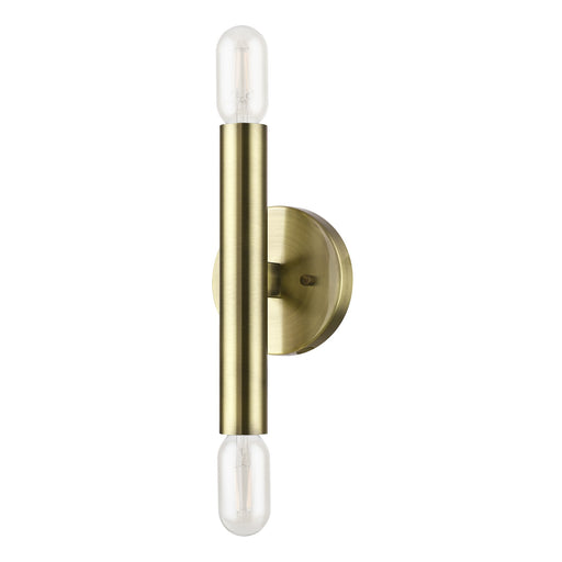 Copenhagen 2-Light ADA Wall Sconce in Antique Brass