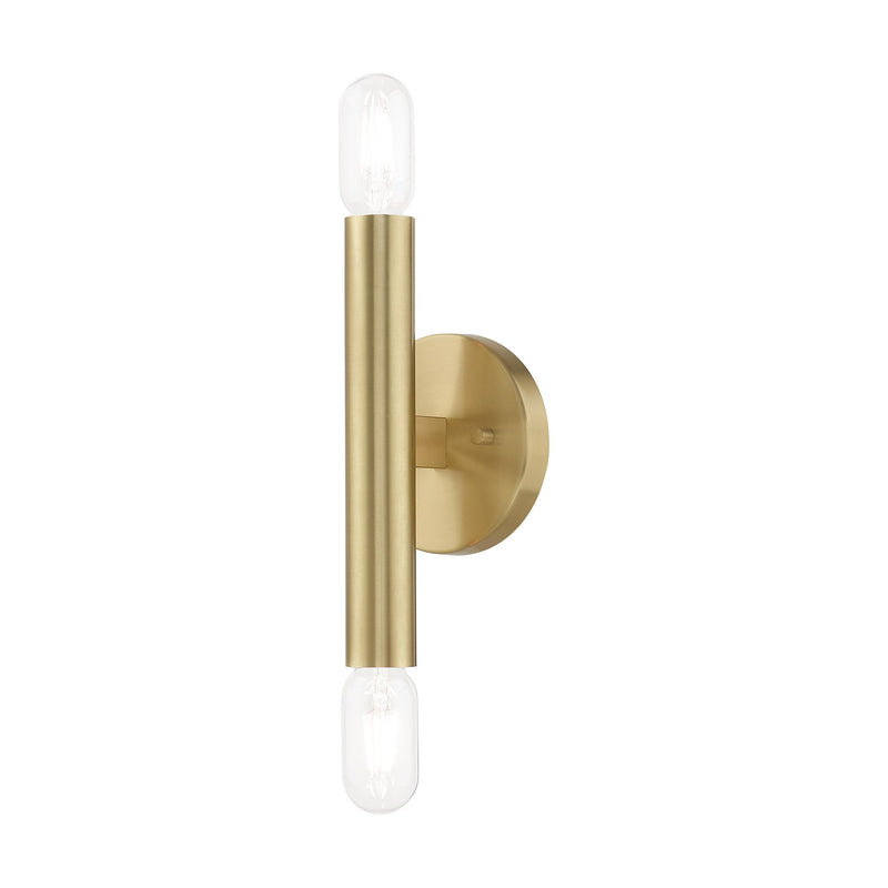 Copenhagen 2-Light ADA Wall Sconce in Satin Brass