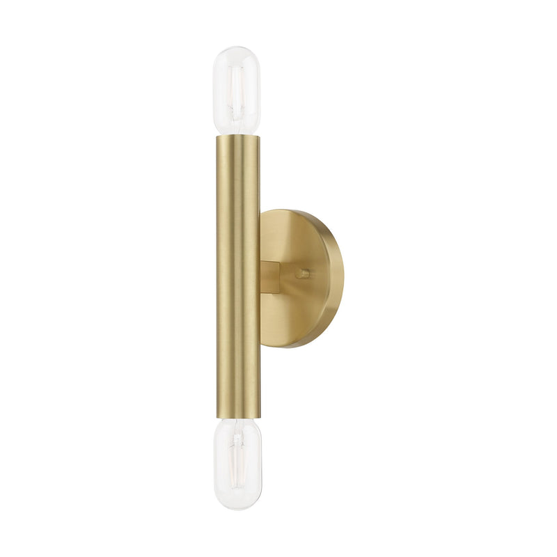Copenhagen 2-Light ADA Wall Sconce in Satin Brass