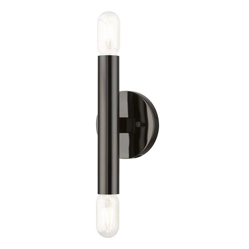 Copenhagen 2-Light ADA Wall Sconce in Black Chrome