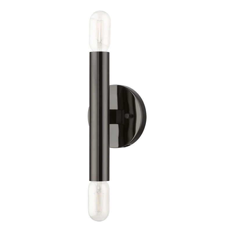 Copenhagen 2-Light ADA Wall Sconce in Black Chrome