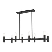 Copenhagen 8-Light Linear Chandelier in Black