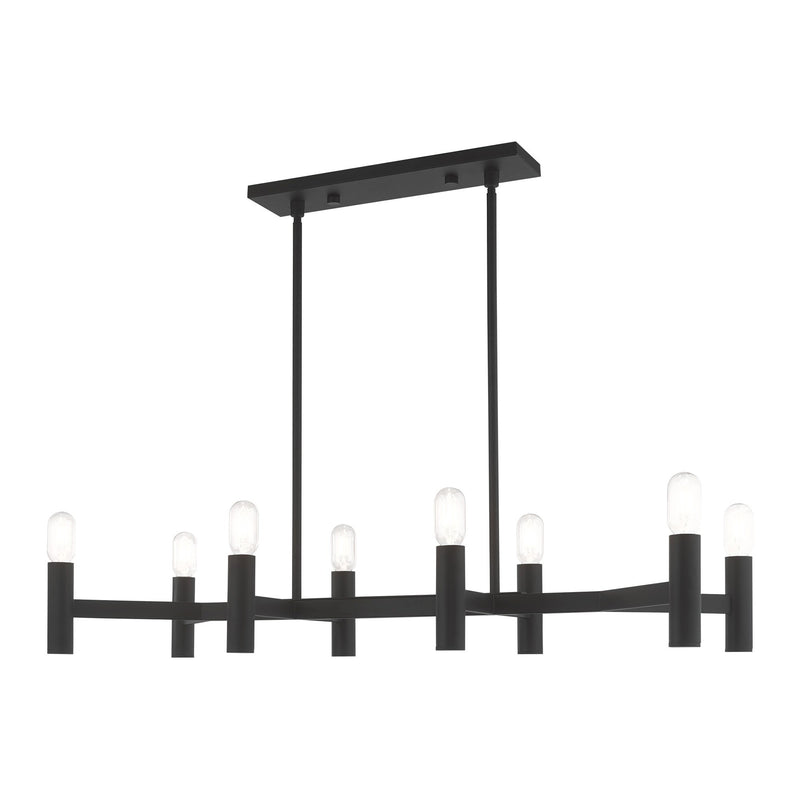 Copenhagen 8-Light Linear Chandelier in Black