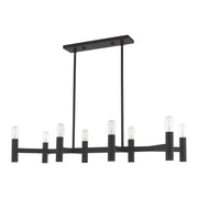 Copenhagen 8-Light Linear Chandelier in Black