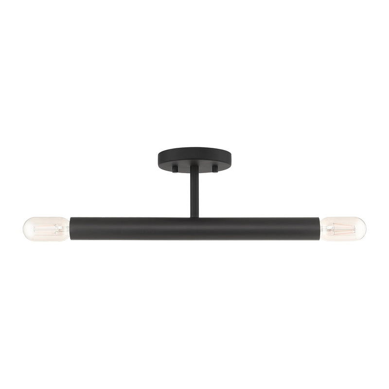 Copenhagen 2-Light Semi-Flush Mount in Black