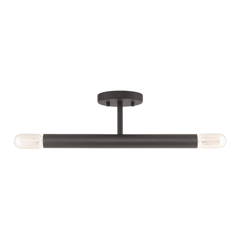 Copenhagen 2-Light Semi-Flush Mount in Bronze