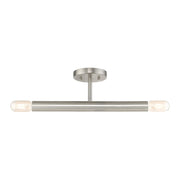 Copenhagen 2-Light Semi-Flush Mount in Brushed Nickel