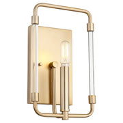 Optic 1 Light Wall Sconce in Aged Brass