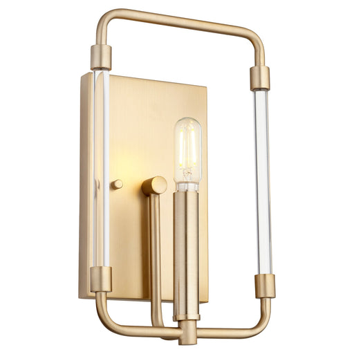 Optic 1 Light Wall Sconce in Aged Brass
