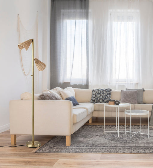 Cove Tree Floor Lamp in Antique Brass