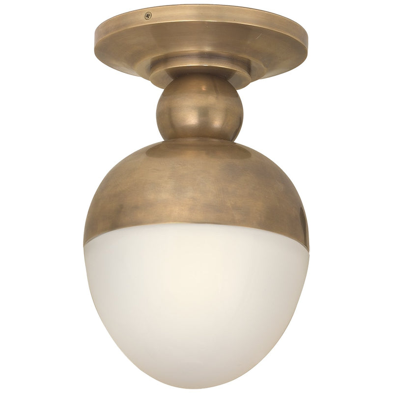 Clark Semi-Flush Mount in Hand-Rubbed Antique Brass