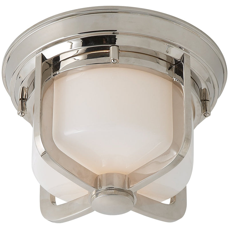 Milton Short Flush Mount in Polished Nickel