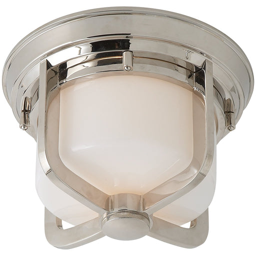 Milton Short Flush Mount in Polished Nickel