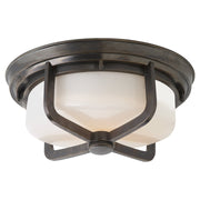 Milton Large 2-Light Flush Mount in Bronze