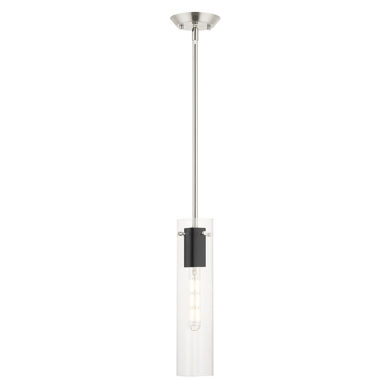 Beckett Pendant in Brushed Nickel & Black