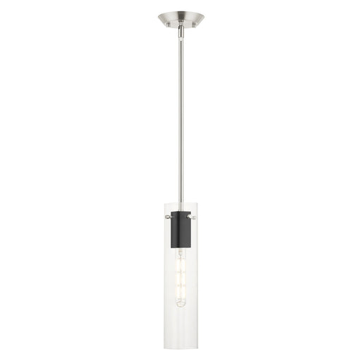 Beckett Pendant in Brushed Nickel & Black