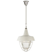 Henry Industrial 2-Light Pendant in Polished Nickel