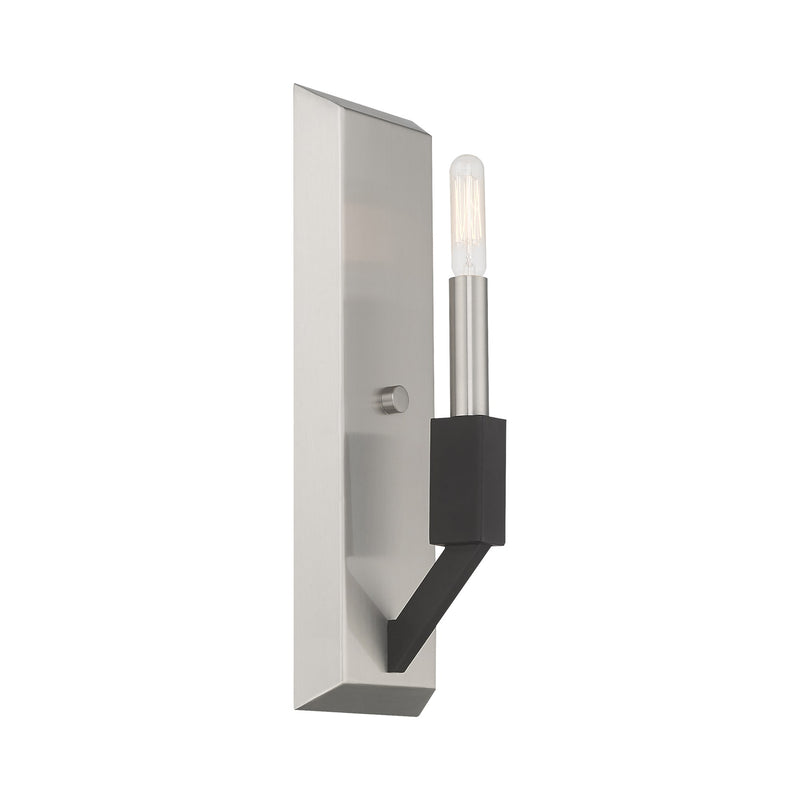 Beckett ADA Wall Sconce in Brushed Nickel & Black
