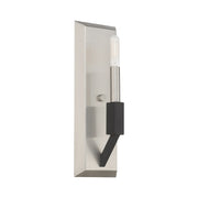 Beckett ADA Wall Sconce in Brushed Nickel & Black