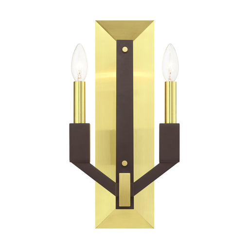 Beckett 2-Light ADA Wall Sconce in Satin Brass and Bronze