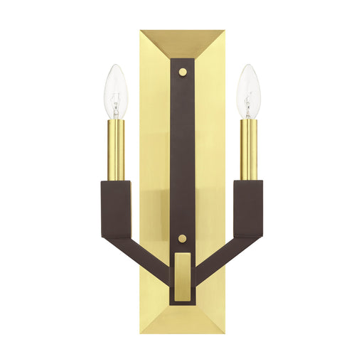 Beckett 2-Light ADA Wall Sconce in Satin Brass and Bronze