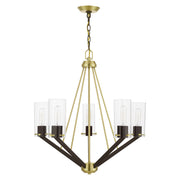 Beckett 5-Light Chandelier in Satin Brass & Bronze