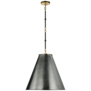 Goodman Medium Pendant in Bronze with Antique Brass