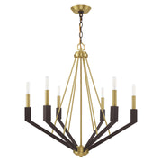 Beckett 6-Light Chandelier in Satin Brass & Bronze