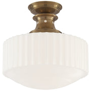 Milton Road Semi-Flush Mount in Hand-Rubbed Antique Brass