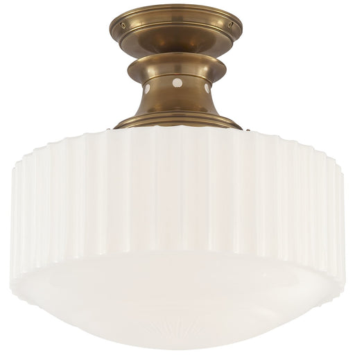 Milton Road Semi-Flush Mount in Hand-Rubbed Antique Brass