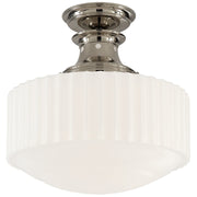 Milton Road Semi-Flush Mount in Polished Nickel