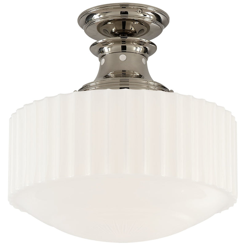 Milton Road Semi-Flush Mount in Polished Nickel