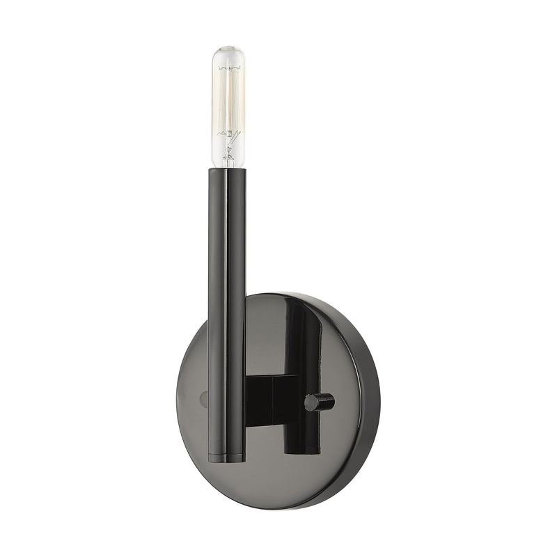 Copenhagen Candelabra ADA Wall Sconce in Black Chrome