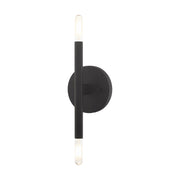 Copenhagen 2-Light Candelabra ADA Wall Sconce in Black
