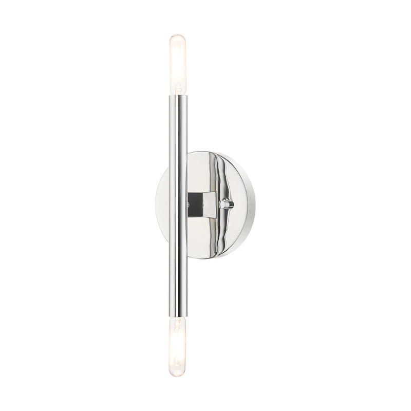 Copenhagen 2-Light Candelabra ADA Wall Sconce in Polished Chrome