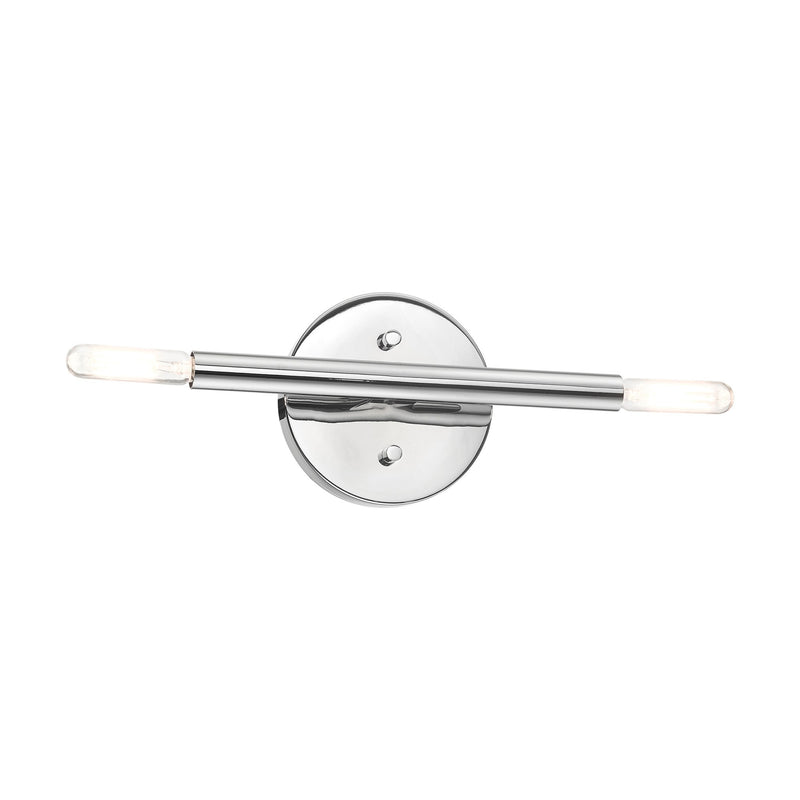 Copenhagen 2-Light Candelabra ADA Wall Sconce in Polished Chrome