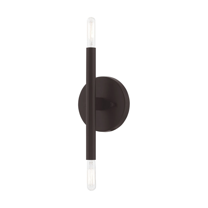 Copenhagen 2-Light Candelabra ADA Wall Sconce in Bronze