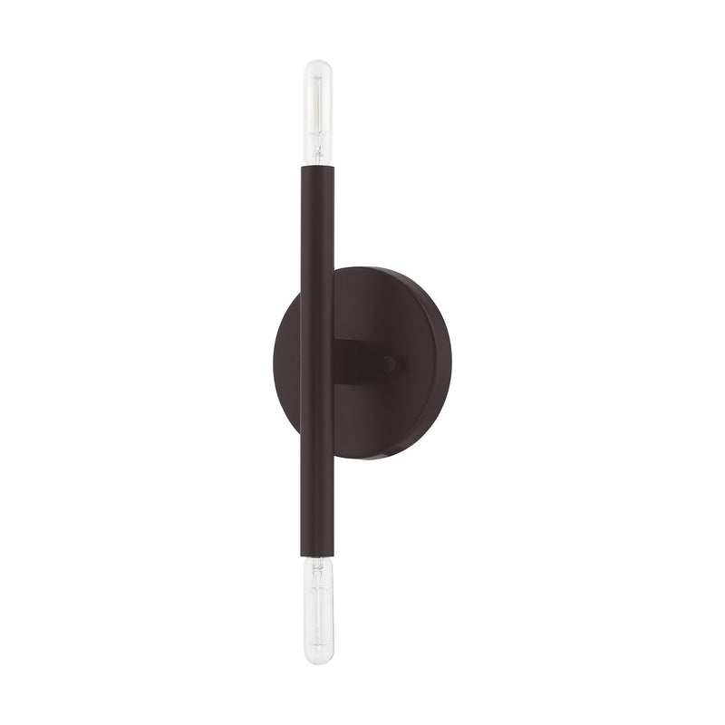 Copenhagen 2-Light Candelabra ADA Wall Sconce in Bronze