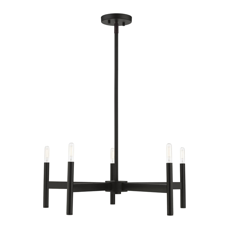 Copenhagen 5-Light Candelabra Chandelier in Black