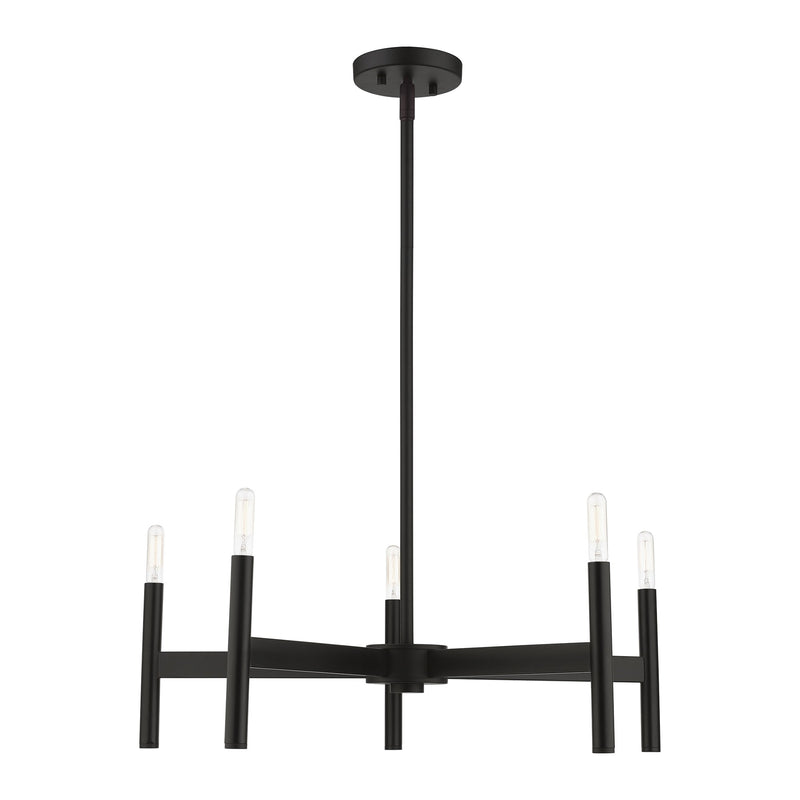 Copenhagen 5-Light Candelabra Chandelier in Black