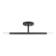 Copenhagen 2-Light Candelabra Semi-Flush Mount in Black