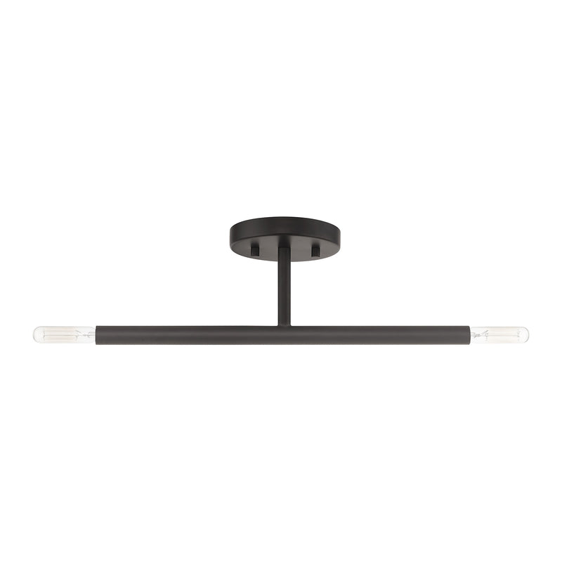 Copenhagen 2-Light Candelabra Semi-Flush Mount in Bronze
