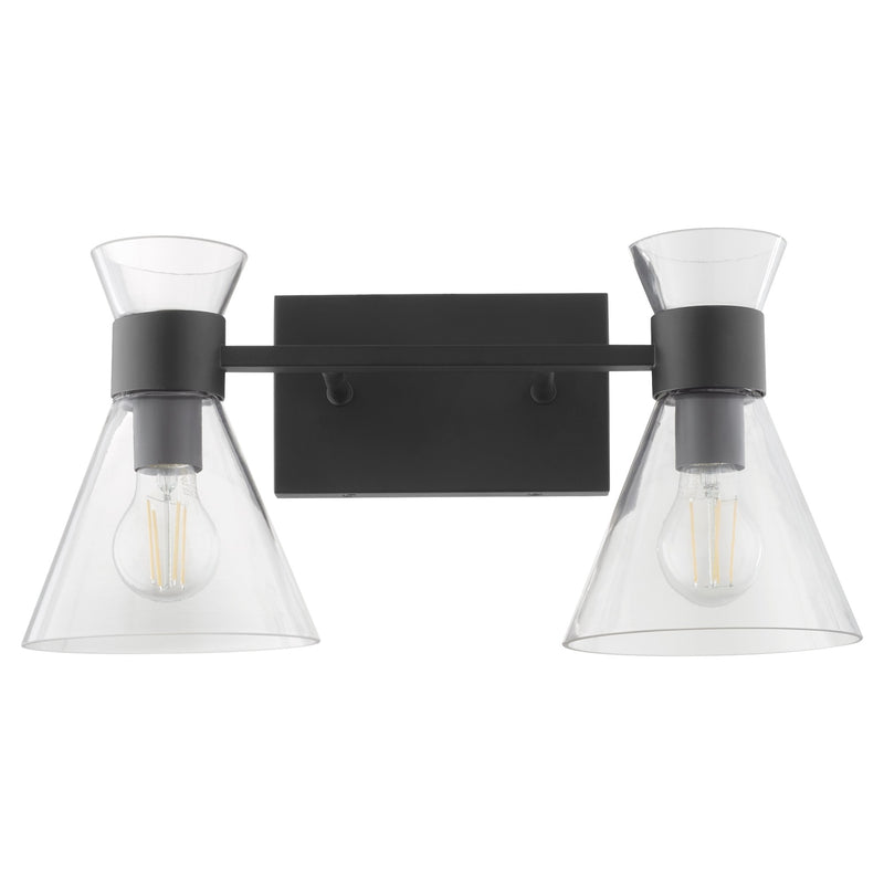 Beldar 2 Light Vanity in Matte Black