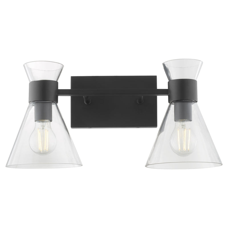 Beldar 2 Light Vanity in Matte Black