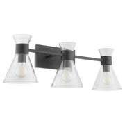 Beldar 3 Light Vanity in Matte Black