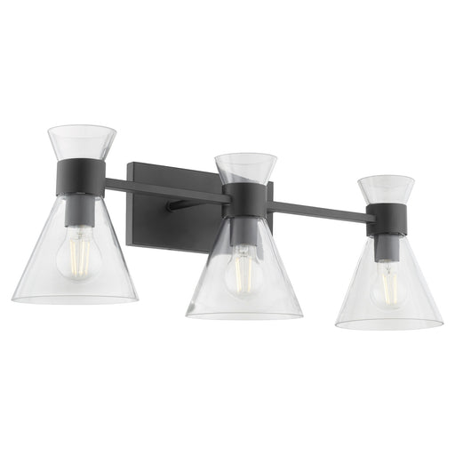 Beldar 3 Light Vanity in Matte Black