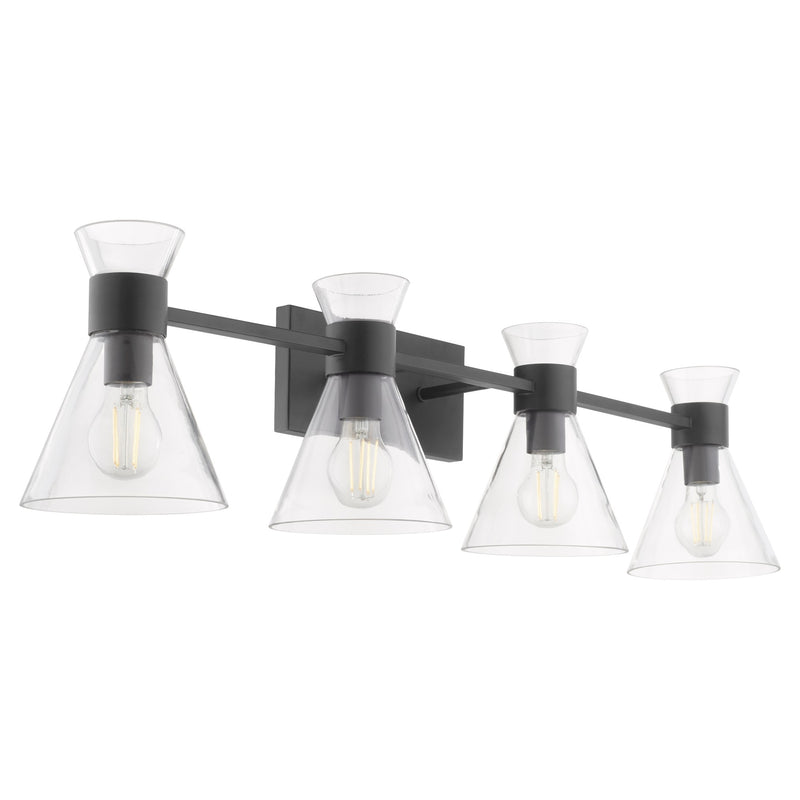 Beldar 4 Light Vanity in Matte Black