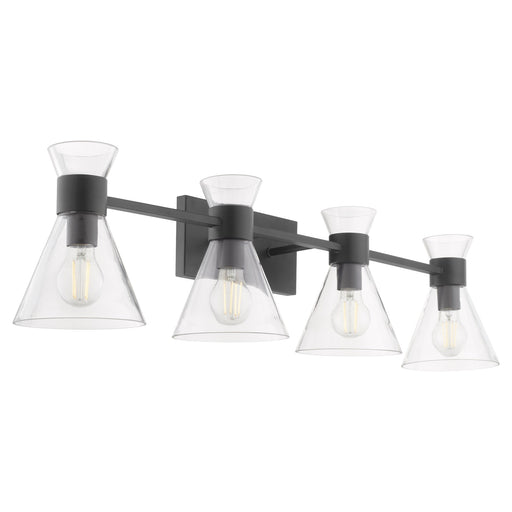 Beldar 4 Light Vanity in Matte Black